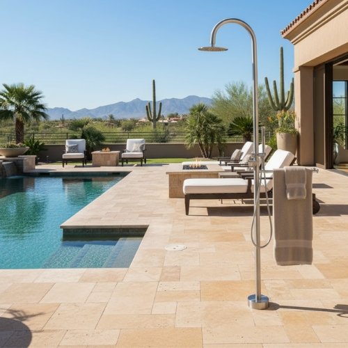 Outdoor Shower Setup